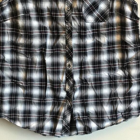 Harley Davidson M cotton plaid vest motorcycle - Picture 7 of 7